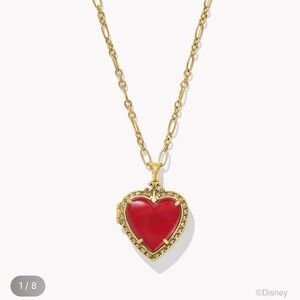 Kendra Scott Disney Collection Gold Necklace with Red Heart Snow White